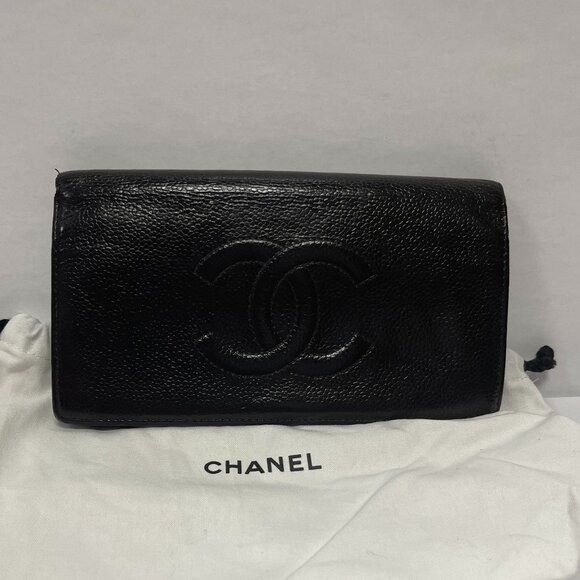 CHANEL Dark Brown Caviar Leather CC Bifold Wallet - Preowned - Picture 10 of 15
